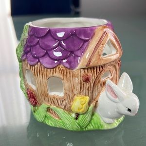 Ceramic Easter/Spring Tea Light Holder
